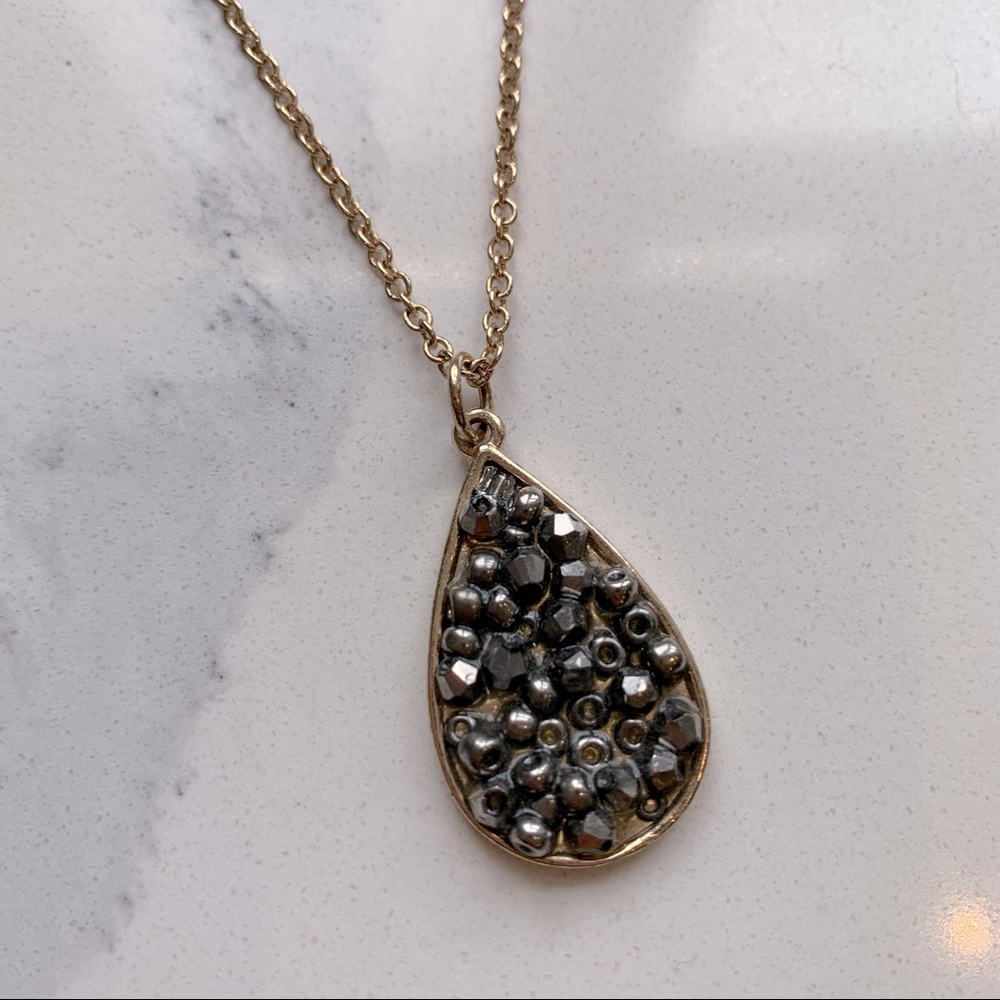 Costume Jewellery Necklace.  Beaded Charm.  Longer Length.